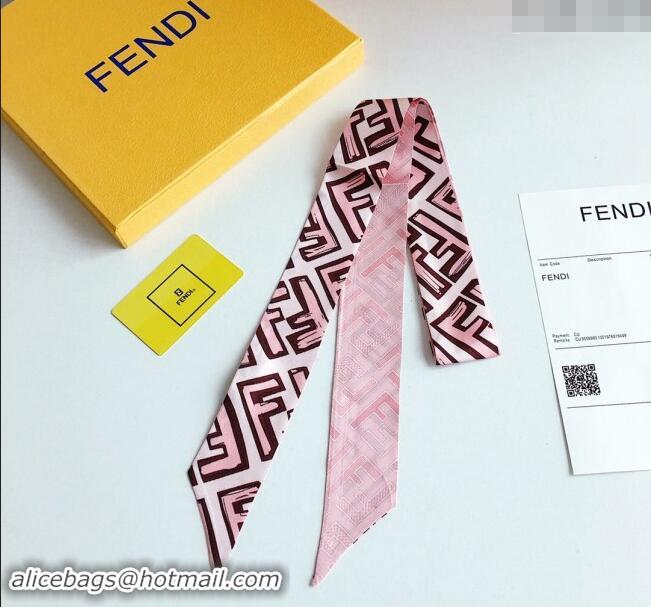 Pretty Style Fendi Silk Bandeau Scarf 5x120cm F0913 Pink 2024