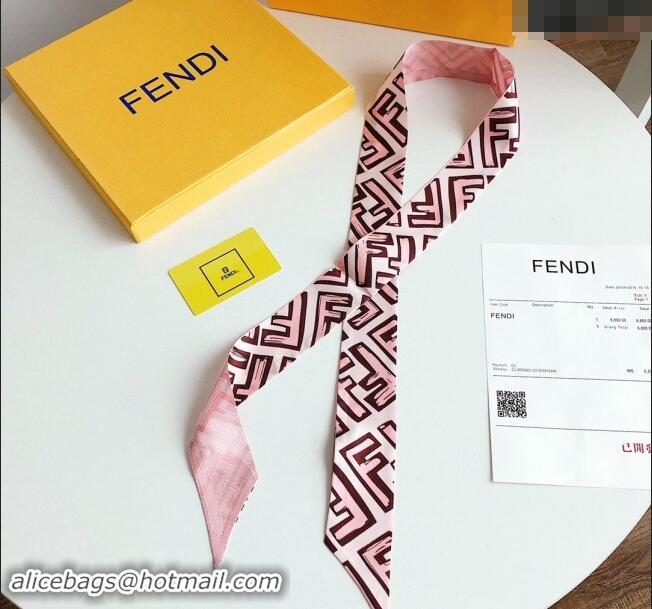 Pretty Style Fendi Silk Bandeau Scarf 5x120cm F0913 Pink 2024