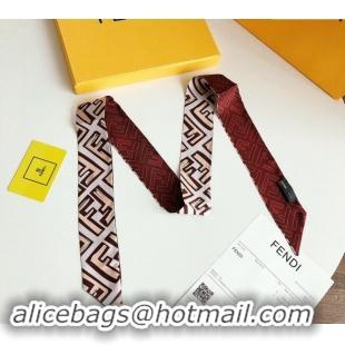 Most Popular Fendi Silk Bandeau Scarf 5x120cm F0913 Brown 2024