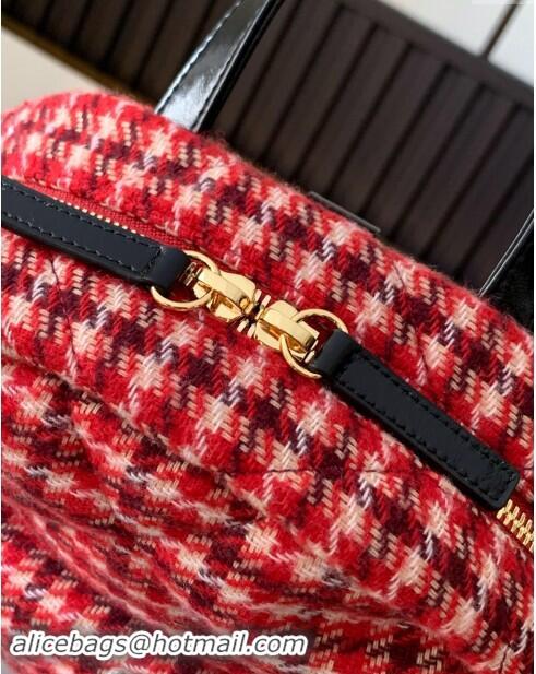 Luxury Discount Chanel Tweed Backpack Bag 1207 Red 2024