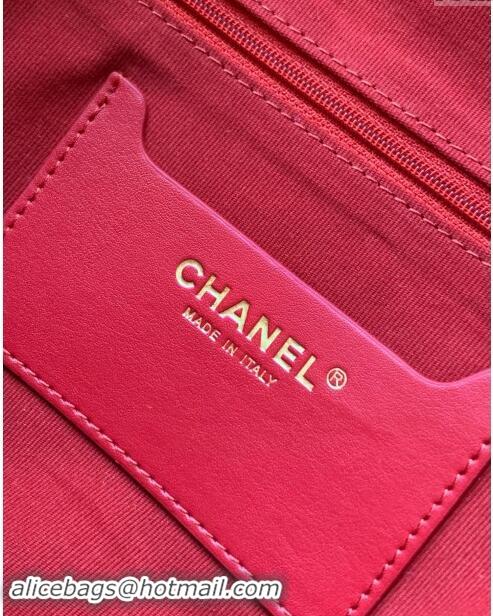 Luxury Discount Chanel Tweed Backpack Bag 1207 Red 2024