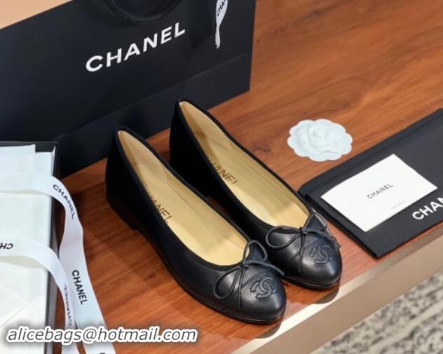 aaaaa Chanel Lambskin Classic Ballerinas CHB08 Black 120308