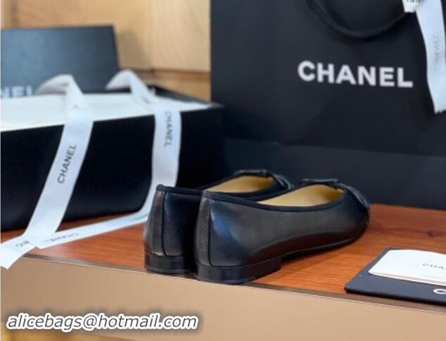 aaaaa Chanel Lambskin Classic Ballerinas CHB08 Black 120308