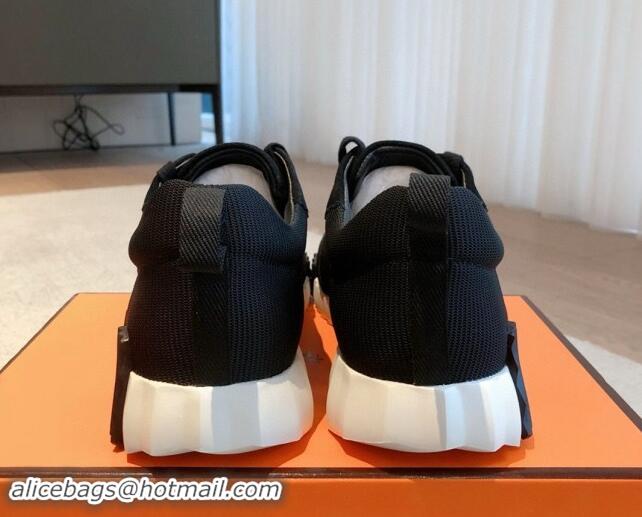 Most Popular Hermes Bouncing Sneakers in Technical Mesh and Suede Black 1008074