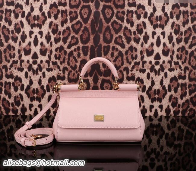 Grade Design Dolce&Gabbana Calfskin Mini Sicily handbag BB6111 Light Pink 2023