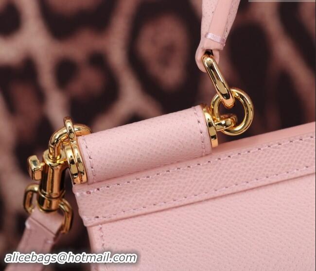 Grade Design Dolce&Gabbana Calfskin Mini Sicily handbag BB6111 Light Pink 2023