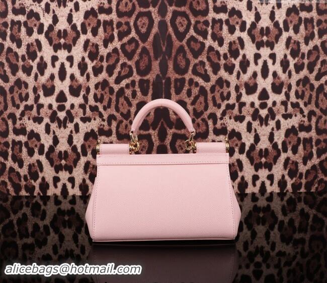 Grade Design Dolce&Gabbana Calfskin Mini Sicily handbag BB6111 Light Pink 2023