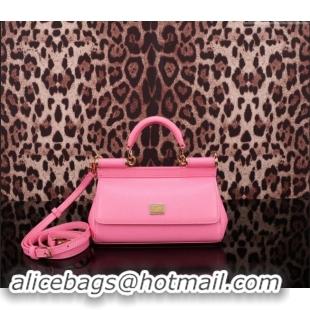 Good Looking Dolce&Gabbana Calfskin Mini Sicily handbag BB6111 Dark Pink 2023