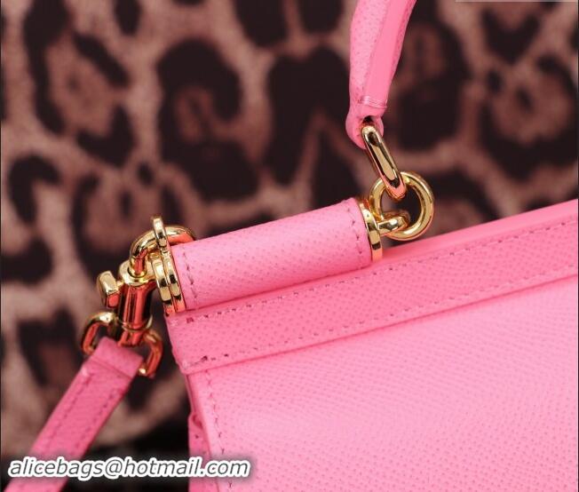 Good Looking Dolce&Gabbana Calfskin Mini Sicily handbag BB6111 Dark Pink 2023