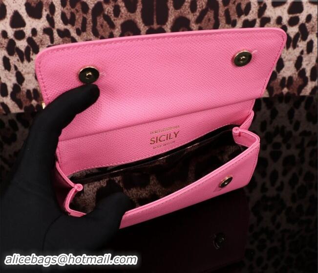 Good Looking Dolce&Gabbana Calfskin Mini Sicily handbag BB6111 Dark Pink 2023