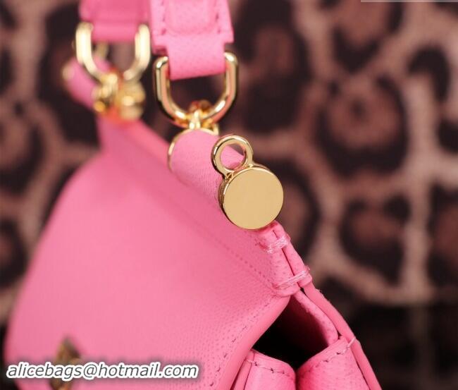 Good Looking Dolce&Gabbana Calfskin Mini Sicily handbag BB6111 Dark Pink 2023