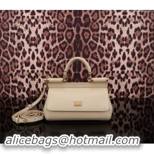 Low Cost Dolce&Gabbana Calfskin Mini Sicily handbag BB6111 Beige 2023