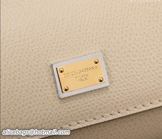 Low Cost Dolce&Gabbana Calfskin Mini Sicily handbag BB6111 Beige 2023