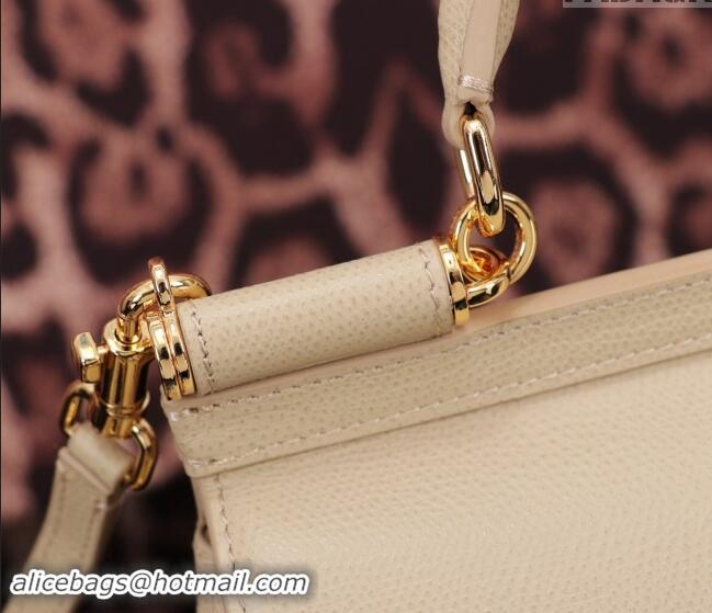 Low Cost Dolce&Gabbana Calfskin Mini Sicily handbag BB6111 Beige 2023