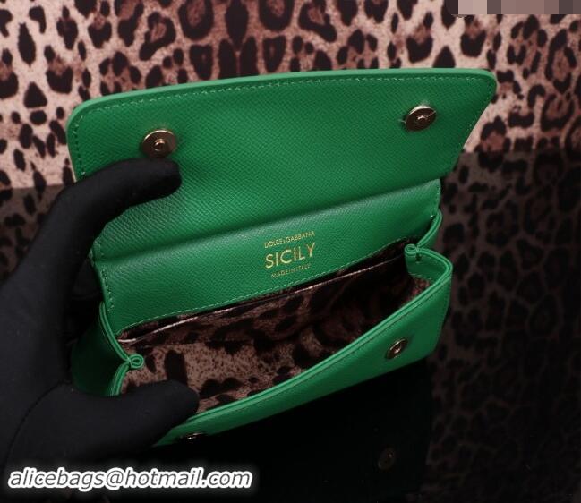 Famous Brand Dolce&Gabbana Calfskin Mini Sicily handbag BB6111 Green 2023