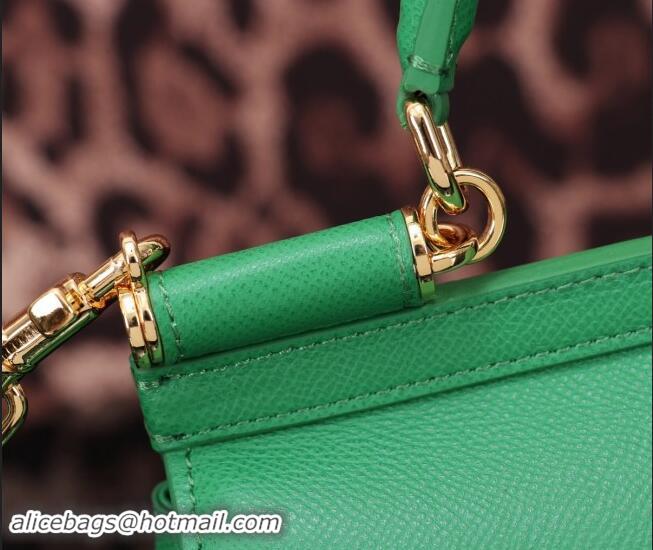 Famous Brand Dolce&Gabbana Calfskin Mini Sicily handbag BB6111 Green 2023