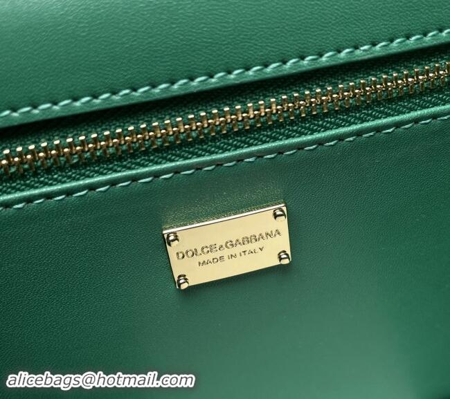 Well Crafted Dolce&Gabbana DG Calfskin Crossbody Bag with Logo D6611 Green 2022