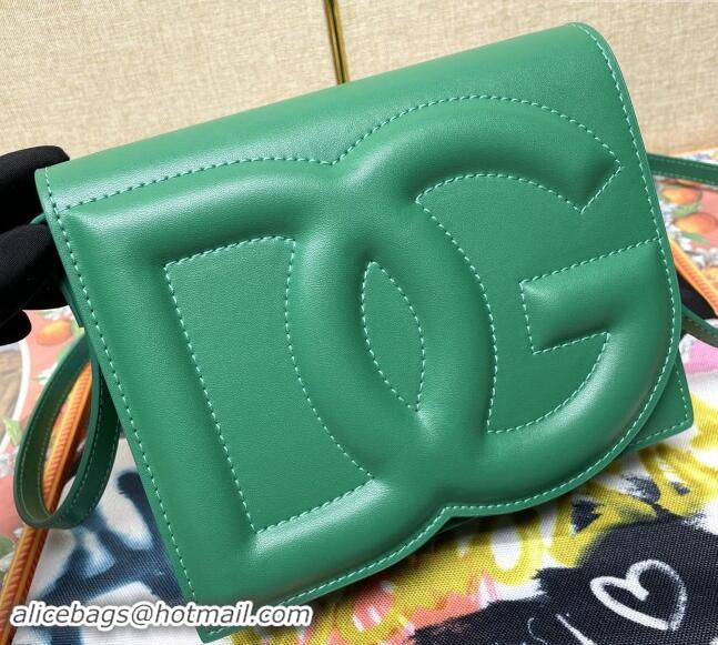 Well Crafted Dolce&Gabbana DG Calfskin Crossbody Bag with Logo D6611 Green 2022