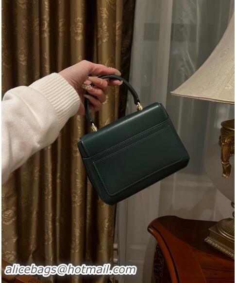 Buy Fashionable Dolce & Gabbana DG Logo Top Handle Bag in Calf Leather D9142 Dark Green 2024