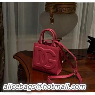 Cheapest Dolce & Gabbana DG Logo Mini Tote Bag in Calfskin Leather D9159 Pink 2024