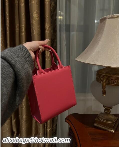 Cheapest Dolce & Gabbana DG Logo Mini Tote Bag in Calfskin Leather D9159 Pink 2024