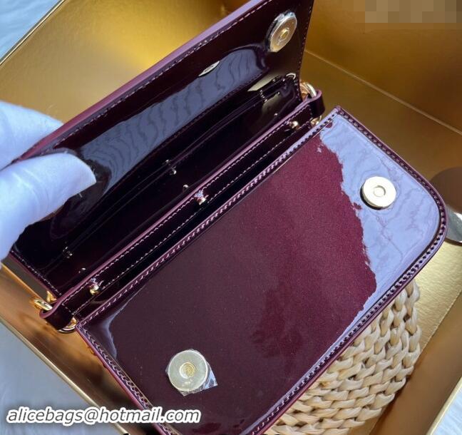 High Quality Dolce & Gabbana Calfskin Leather Crossbody 3.5 Bag DG9113 Burgundy 2024