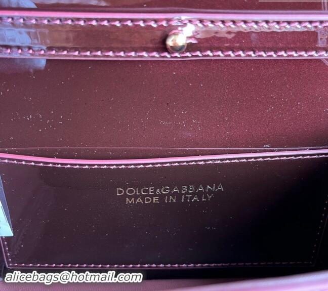 High Quality Dolce & Gabbana Calfskin Leather Crossbody 3.5 Bag DG9113 Burgundy 2024