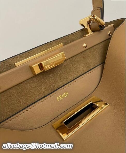 Buy Discount Fendi Peekaboo Soft Medium Bag in Cappuccino-coloured Leather Bag 70202 Beige 2024