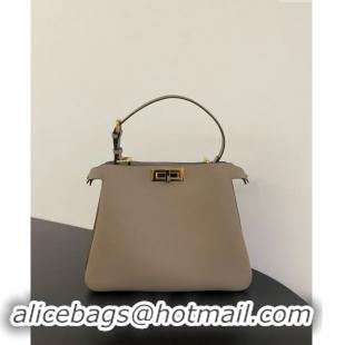 Best Price Fendi Peekaboo Soft Medium Bag in Cappuccino-coloured Leather Bag 70202 Grey 2024