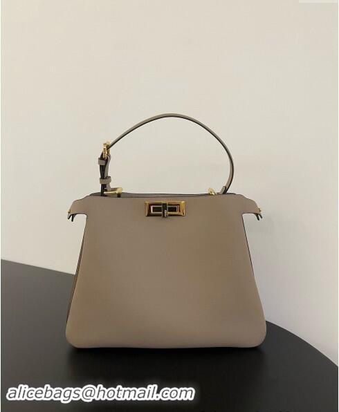 Best Price Fendi Peekaboo Soft Medium Bag in Cappuccino-coloured Leather Bag 70202 Grey 2024