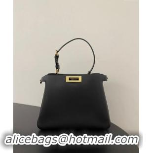 Top Grade Fendi Peekaboo Soft Medium Bag in Cappuccino-coloured Leather Bag 70202 Black 2024