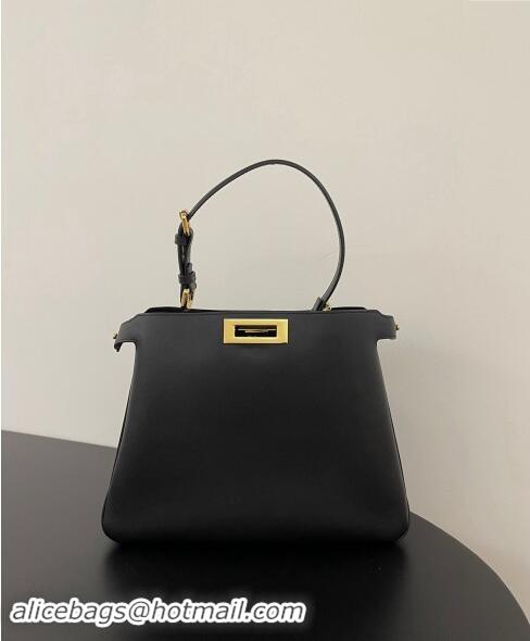 Top Grade Fendi Peekaboo Soft Medium Bag in Cappuccino-coloured Leather Bag 70202 Black 2024