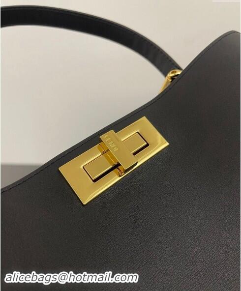 Top Grade Fendi Peekaboo Soft Medium Bag in Cappuccino-coloured Leather Bag 70202 Black 2024