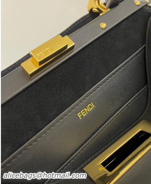 Top Grade Fendi Peekaboo Soft Medium Bag in Cappuccino-coloured Leather Bag 70202 Black 2024