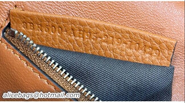 Market Sells Fendi Regular Selleria Baguette bag with topstitches in Grained Calfskin 8610M Caramel Brown 2024