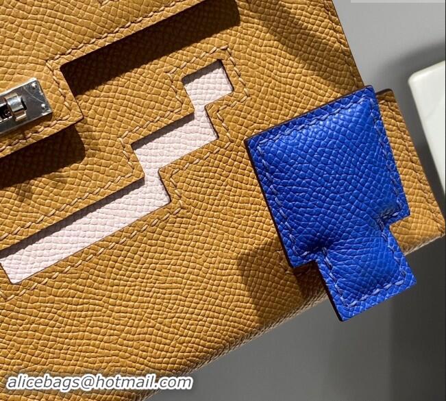 Most Popular Hermes Kelly Doll Picto Mini Bag in Calfskin Leather H1001 Milk Tea Beige 2024 (Half Handmade)