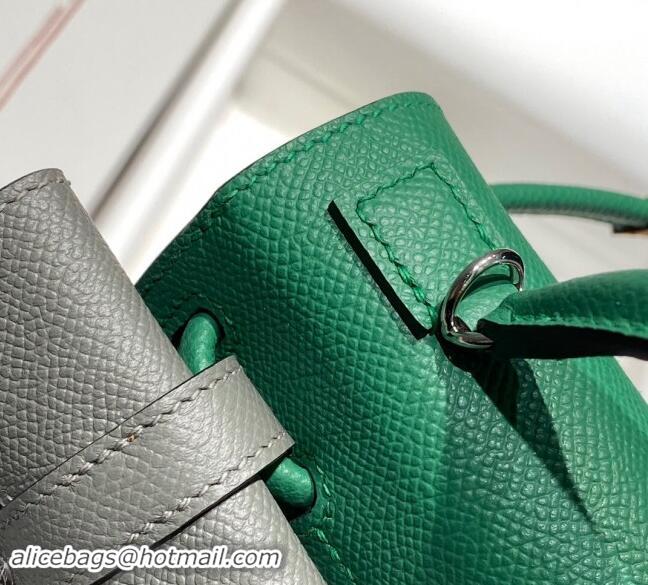 Famous Brand Hermes Kelly Doll Picto Mini Bag in Calfskin Leather H1001 Velvet Green 2024 (Half Handmade)