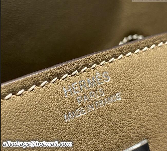 Grade Quality Hermes Mini Shoulder Birkin Bag 29cm in Calfskin Leather H1010 Elephant Grey 2024 (Half Handmade)