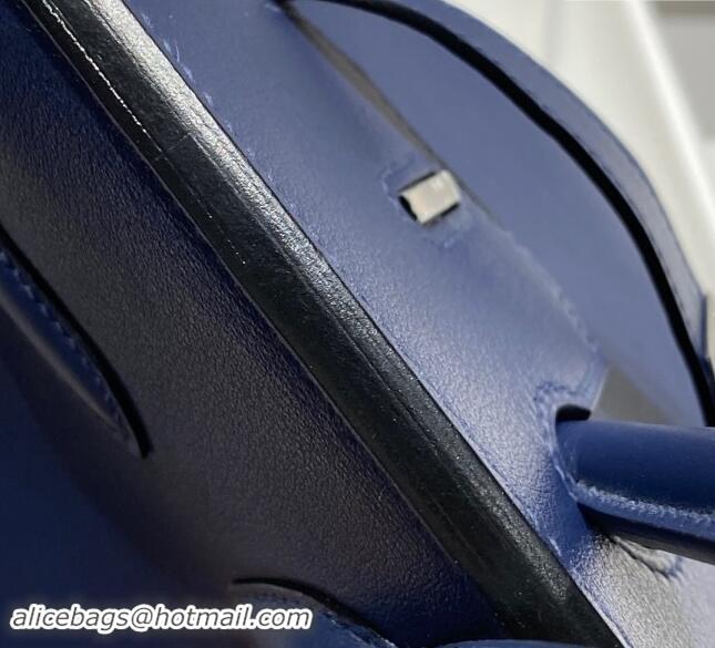 Classic Discount Hermes Mini Shoulder Birkin Bag 29cm in Calfskin Leather H1010 Deep Blue 2024 (Half Handmade)