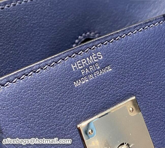 Classic Discount Hermes Mini Shoulder Birkin Bag 29cm in Calfskin Leather H1010 Deep Blue 2024 (Half Handmade)