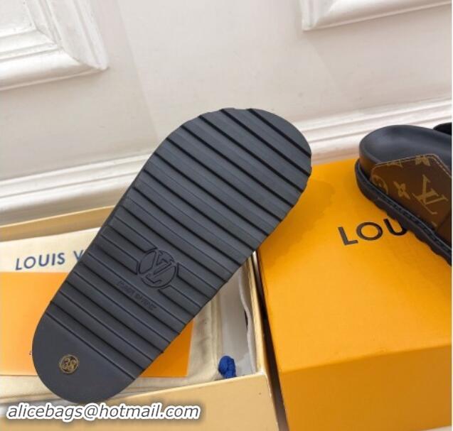 Buy Luxury Louis Vuitton LV Cosy Flat Comfort Clog Mules in Monogram Canvas with Logo Band 1015006