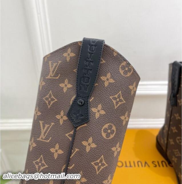 Buy Discount Louis Vuitton LV Rider Mid Boots 3cm in Monogram Canvas with Monogram Flowers Heel 1015010