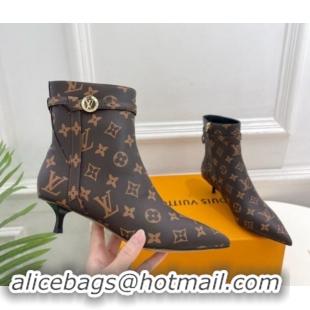 Luxurious Louis Vuitton Stellar Ankle Boots 4cm in Monogram Canvas 1015017