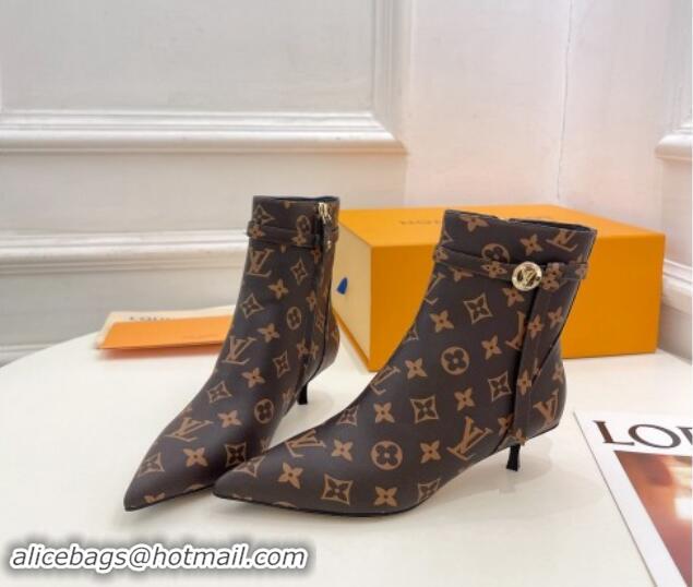 Luxurious Louis Vuitton Stellar Ankle Boots 4cm in Monogram Canvas 1015017