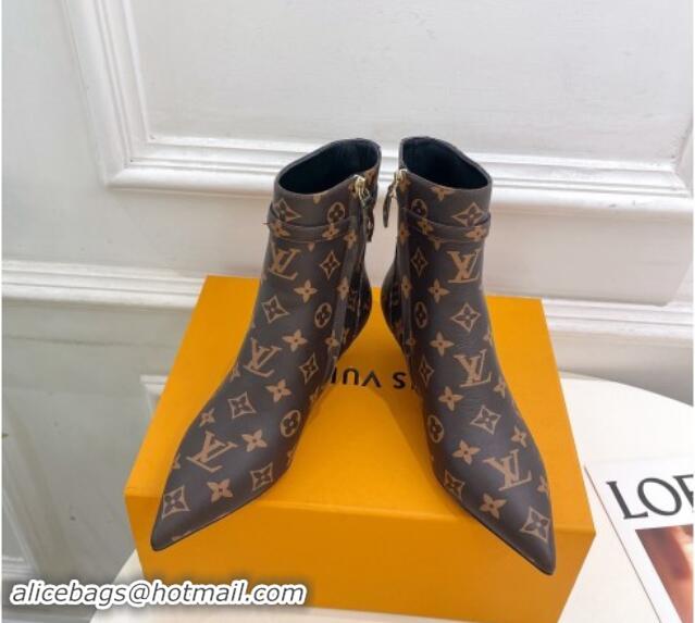 Luxurious Louis Vuitton Stellar Ankle Boots 4cm in Monogram Canvas 1015017