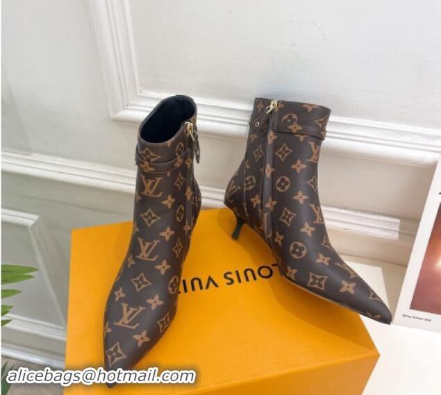 Luxurious Louis Vuitton Stellar Ankle Boots 4cm in Monogram Canvas 1015017