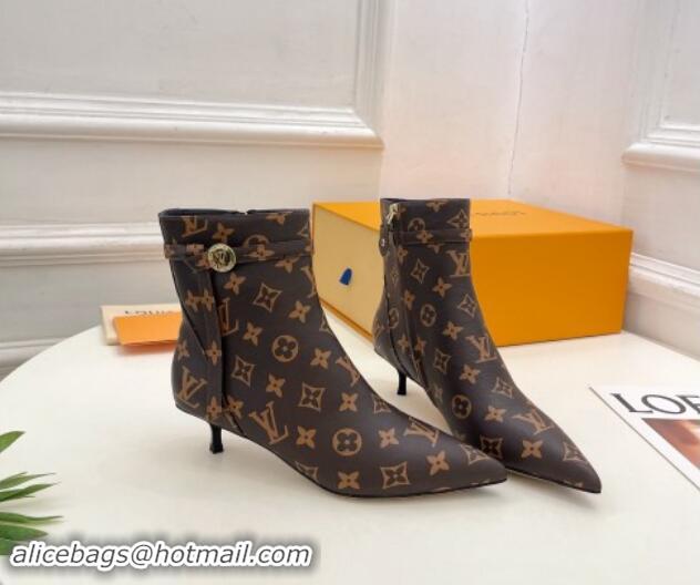 Luxurious Louis Vuitton Stellar Ankle Boots 4cm in Monogram Canvas 1015017