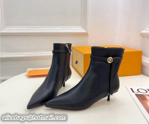 Classic Hot Louis Vuitton Stellar Ankle Boots 4cm/7cm in Black Calf Leather 1015018