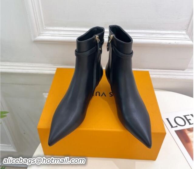 Classic Hot Louis Vuitton Stellar Ankle Boots 4cm/7cm in Black Calf Leather 1015018