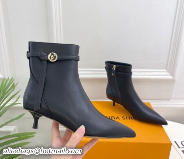 Classic Hot Louis Vuitton Stellar Ankle Boots 4cm/7cm in Black Calf Leather 1015018